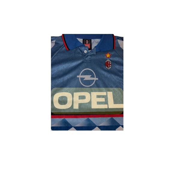 AC Milan Lotto 95/96 Fourth Opel Jersey Large L THROWBACK REPLICA Near MINT - Picture 2 of 7
